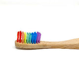 Rainbow Bamboo Toothbrushes Family 8-Pack