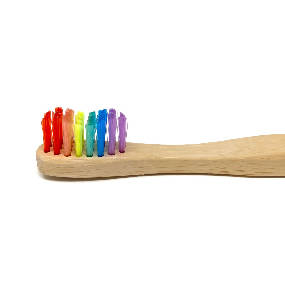 Rainbow Bamboo Toothbrushes - Kids Soft 2-Pack
