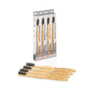 Charcoal Bamboo Toothbrushes Family 8-pack