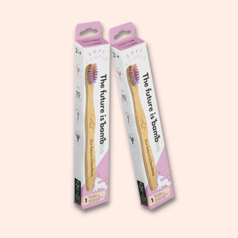 2 Pack - KIDS Unicorn Bamboo Toothbrush