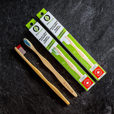 4-Pack Bamboo Toothbrushes