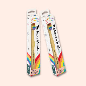 Rainbow Bamboo Toothbrushes - Kids Soft 2-Pack